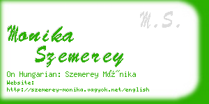 monika szemerey business card